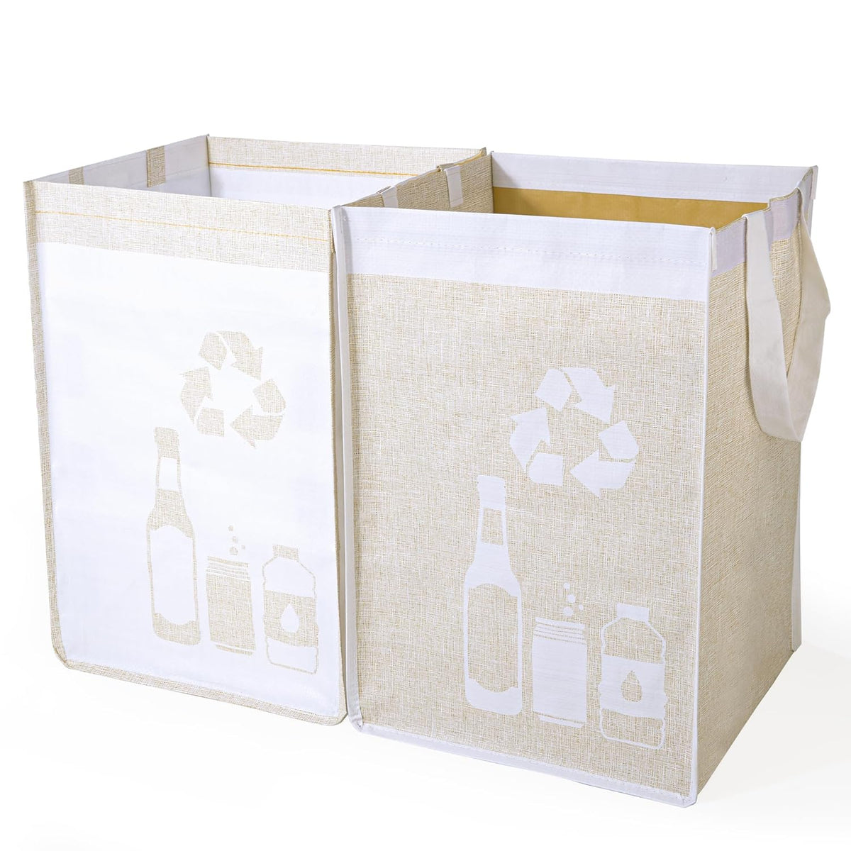Recycle Waste Bag for Kitchen Home- Indoor Recycling Bins Trash Sorting Organizer, Reusable and
