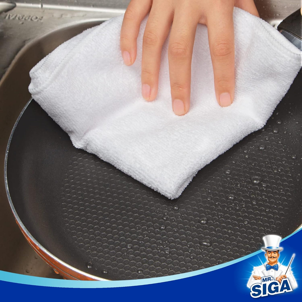 MR.SIGA Microfiber Cleaning Cloth, All-Purpose Microfiber Towels, Streak Free Cleaning Rags, Pack