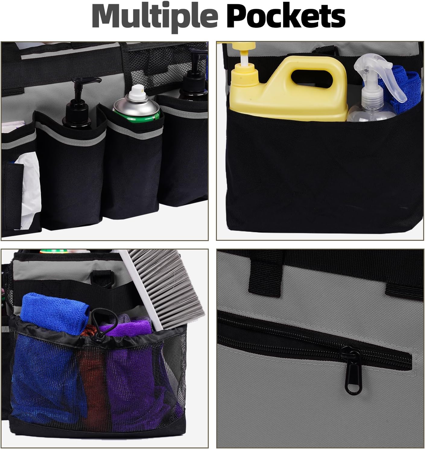 Large Cleaning Supplies Bags for Housekeepers, Professional Wearable Cleaning Supply Caddy for