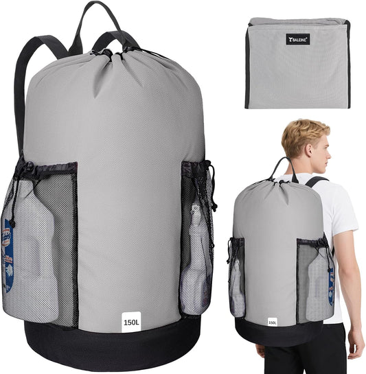 BALEINE 150L Laundry Bag Backpack, 900D Oxford Fabric Large Travel Laundry Bags with Shoulder