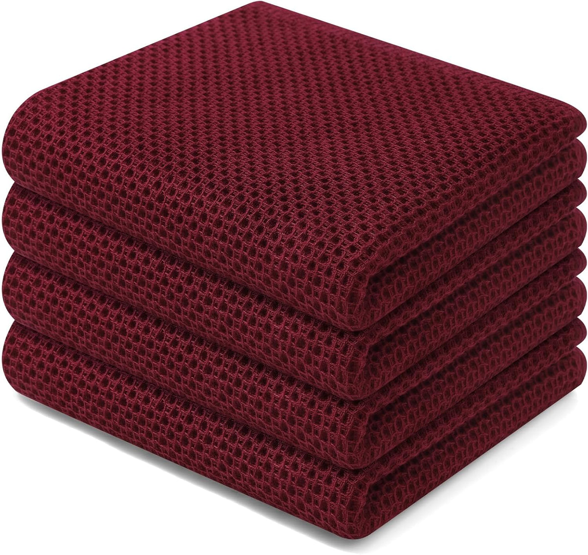 Homaxy 100% Cotton Waffle Weave Kitchen Dish Towels, Ultra Soft Absorbent Quick Drying Cleaning