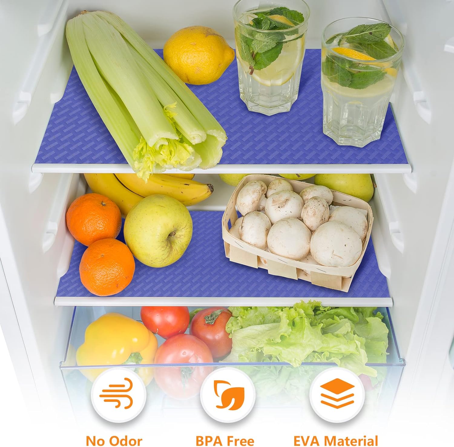 Shelf Liners for Kitchen Cabinets Refrigerator Liners Waterproof Kitchen Cupboard Liner Non