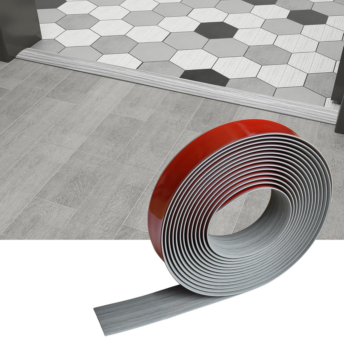 Floor/Door Flat Transition Strip & Self Adhesive Floor Vinyl Floor Edge Trim Laminate Floor Gap