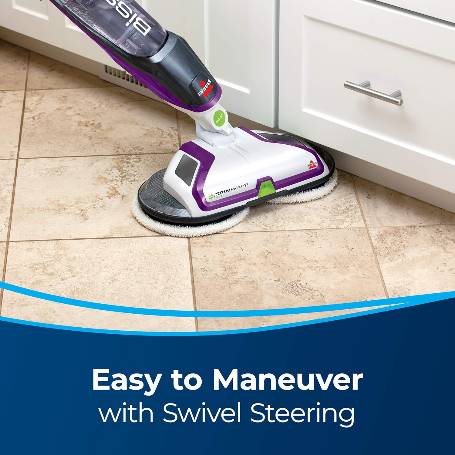 BISSELL® SpinWave Pet Hard Floor Corded Spin Mop Cleaner with Washable mop Pads for Sealed Hard