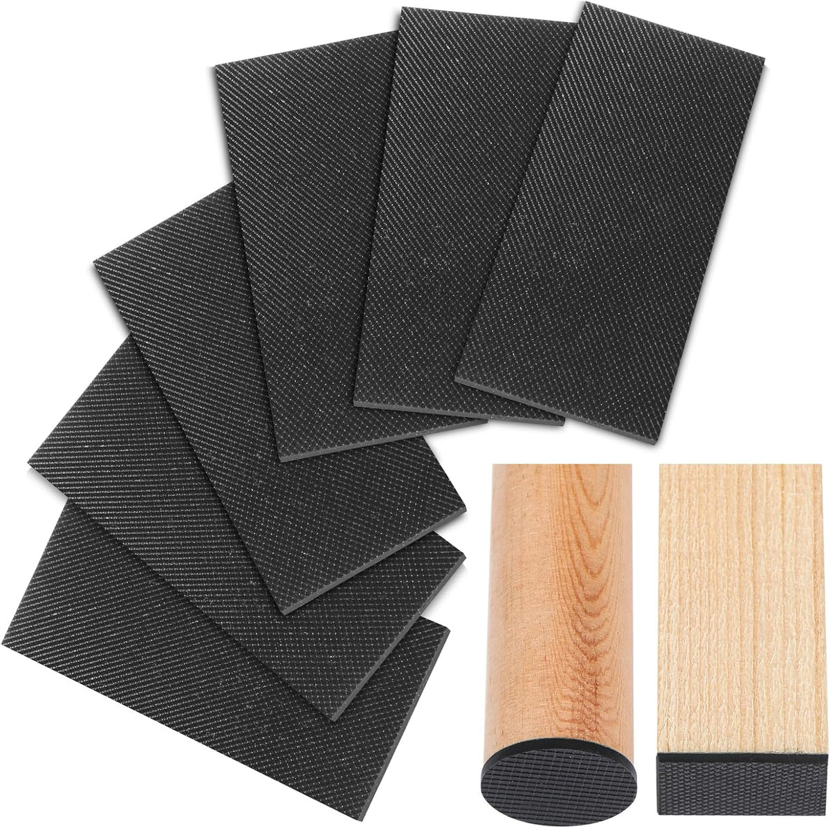 CHUNZEXI Non Slip Furniture Pads 6 PCS 6" x 2", Self Adhesive Rubber Grippers for Furniture Legs