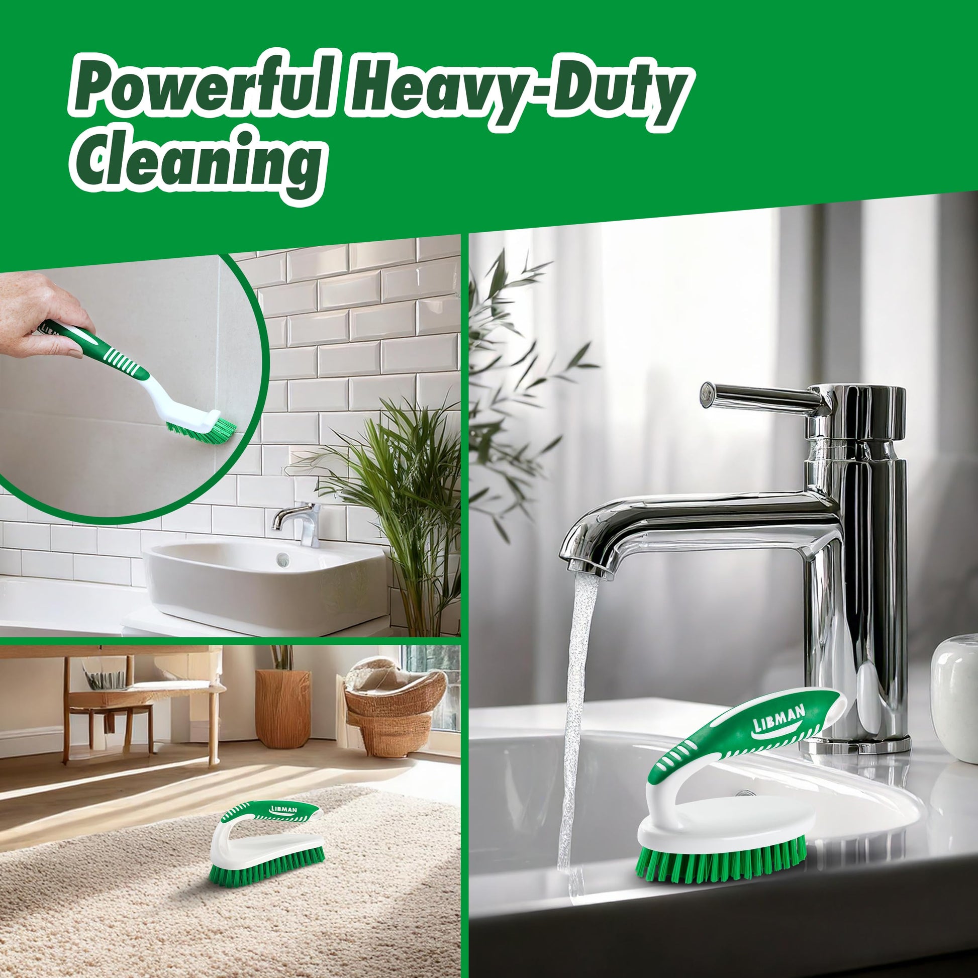 Libman Scrub Brush Kit, 3 Different Brushes Included – view 5