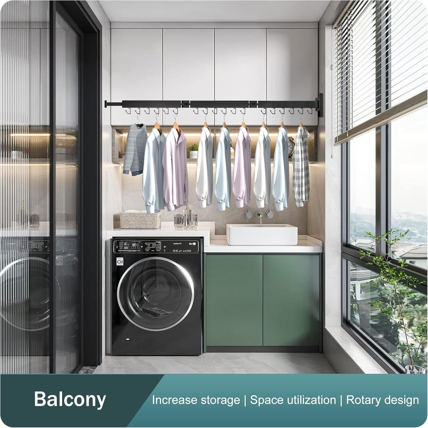 Clothes Drying Rack Wall Mounted,Drying Rack Clothing,Laundry Drying Rack,Wall Mount Clothes Hanger
