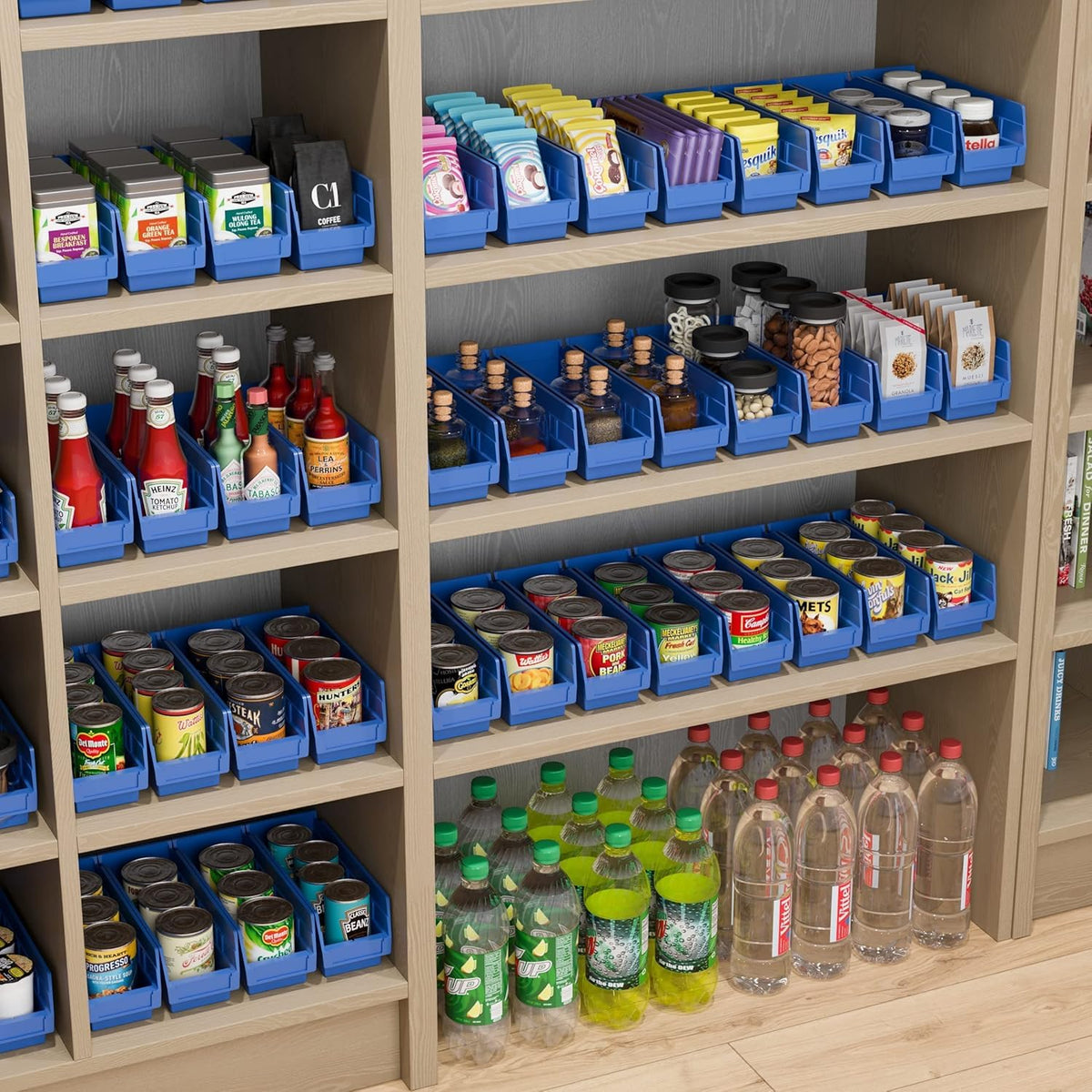 Akro-Mils 30120 Plastic Shelf Bins, Heavy Duty Storage Bins for Garage, Closet, and Drawer