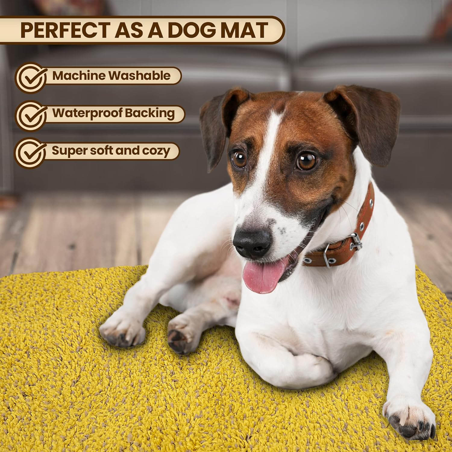 Premium Microfiber Indoor Door Mat – 24"x36" Washable Entry Mat, Non-Slip, Waterproof Backing