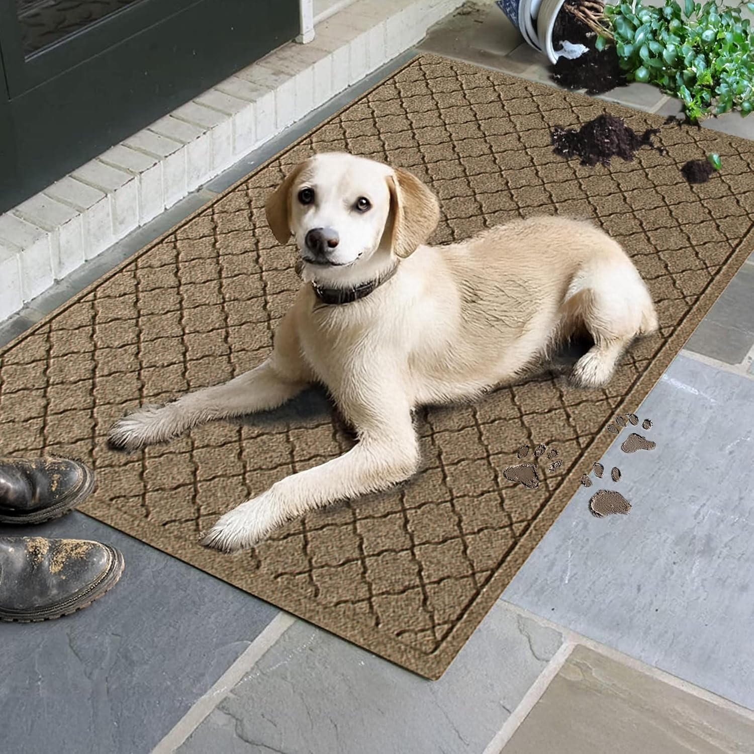 WaterHog Heavy Duty Doorway Mat, 3' x 5', Made in USA, Durable & Skid-Resistant Entryway Mat