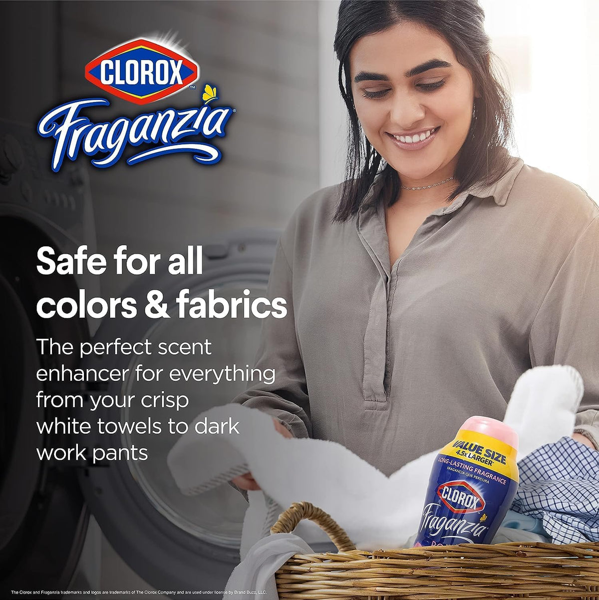 Clorox Fraganzia Laundry Scent Booster Crystals in Rose Scent - Scented In-Wash Freshener Beads for