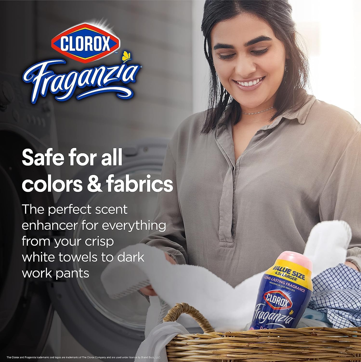 Clorox Fraganzia Laundry Scent Booster Crystals in Rose Scent - Scented In-Wash Freshener Beads for