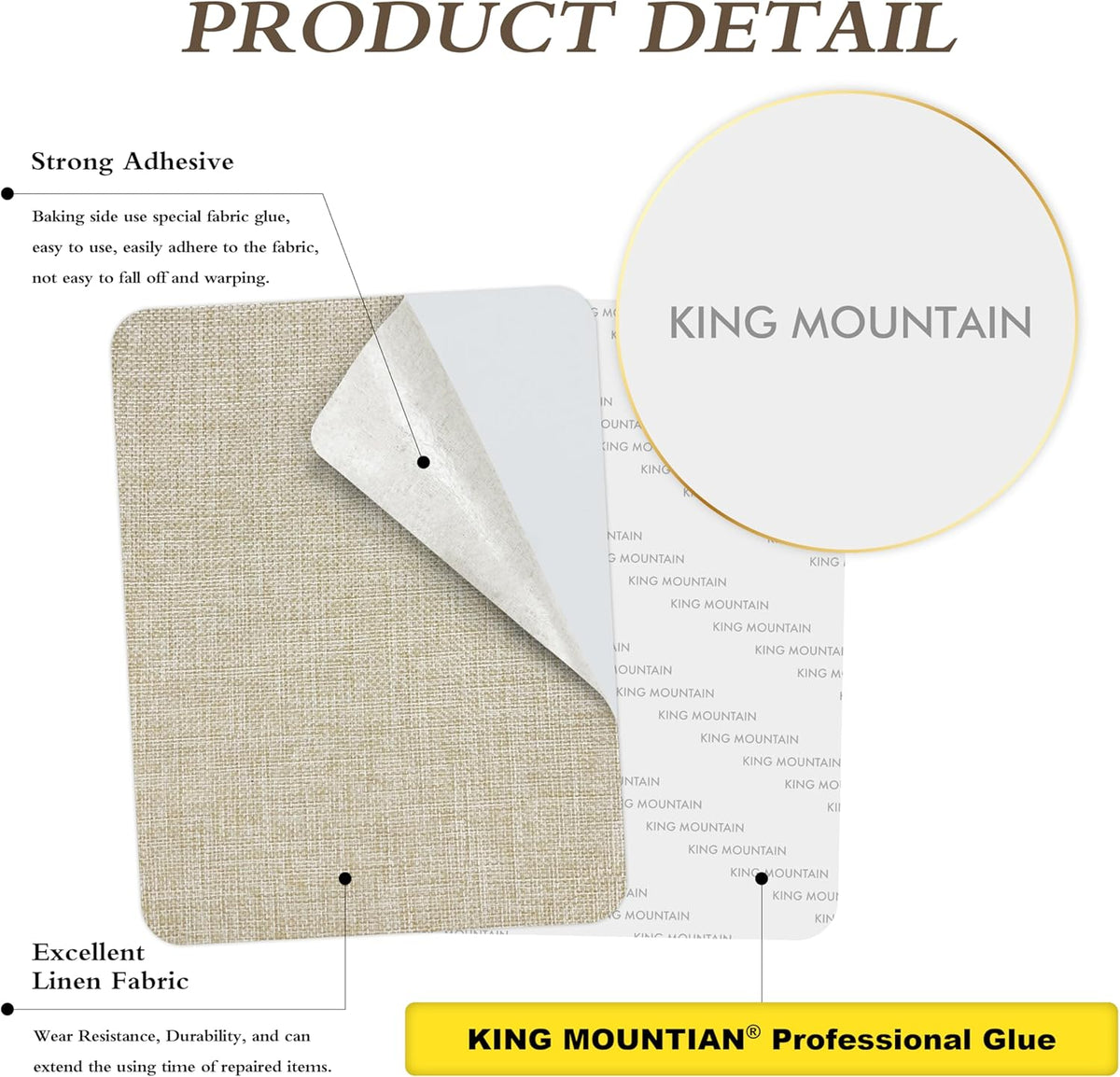 Coarse Linen Repair Patches, Self-Adhesive Linen Fabric Patches, 12X40 inch Extra Size, Multi