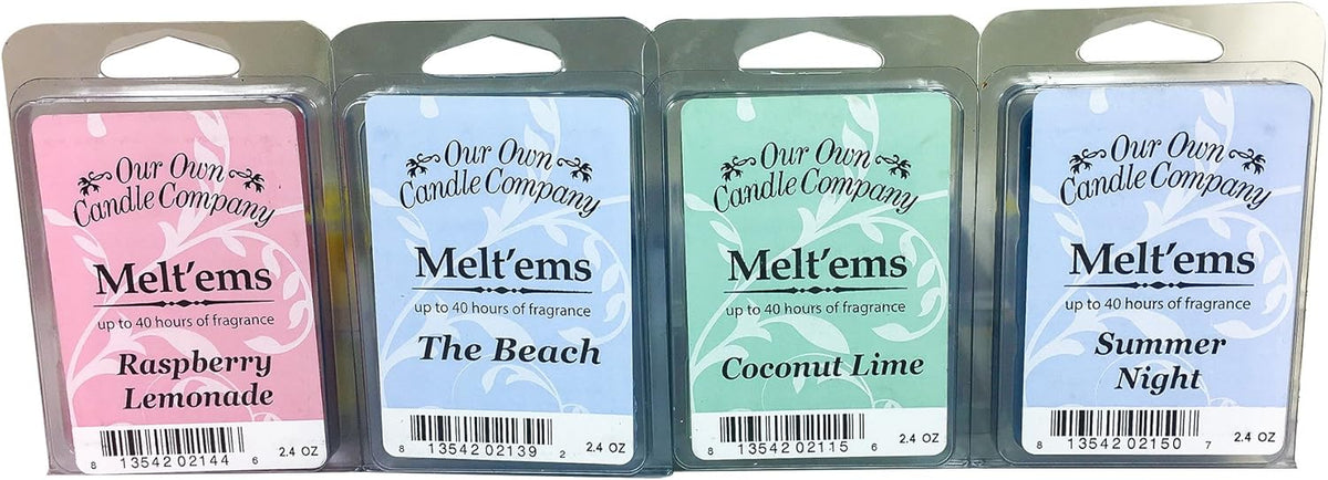 Our Own Candle Company Premium Wax Melt, The Beach, Coconut Lime, Himalayan Sea Salt, and Raspberry