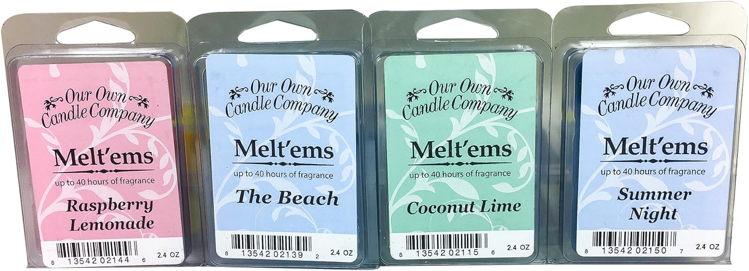 Our Own Candle Company Premium Wax Melt, The Beach, Coconut Lime, Himalayan Sea Salt, and Raspberry