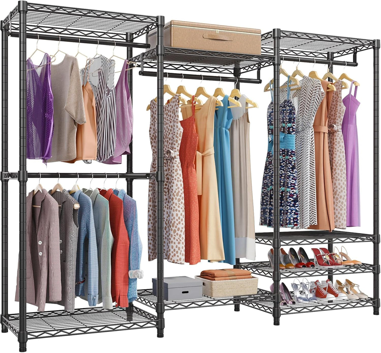 VIPEK V5 Portable Closet Wardrobe Heavy Duty Clothes Rack, Freestanding Clothing Rack with 4 Hang