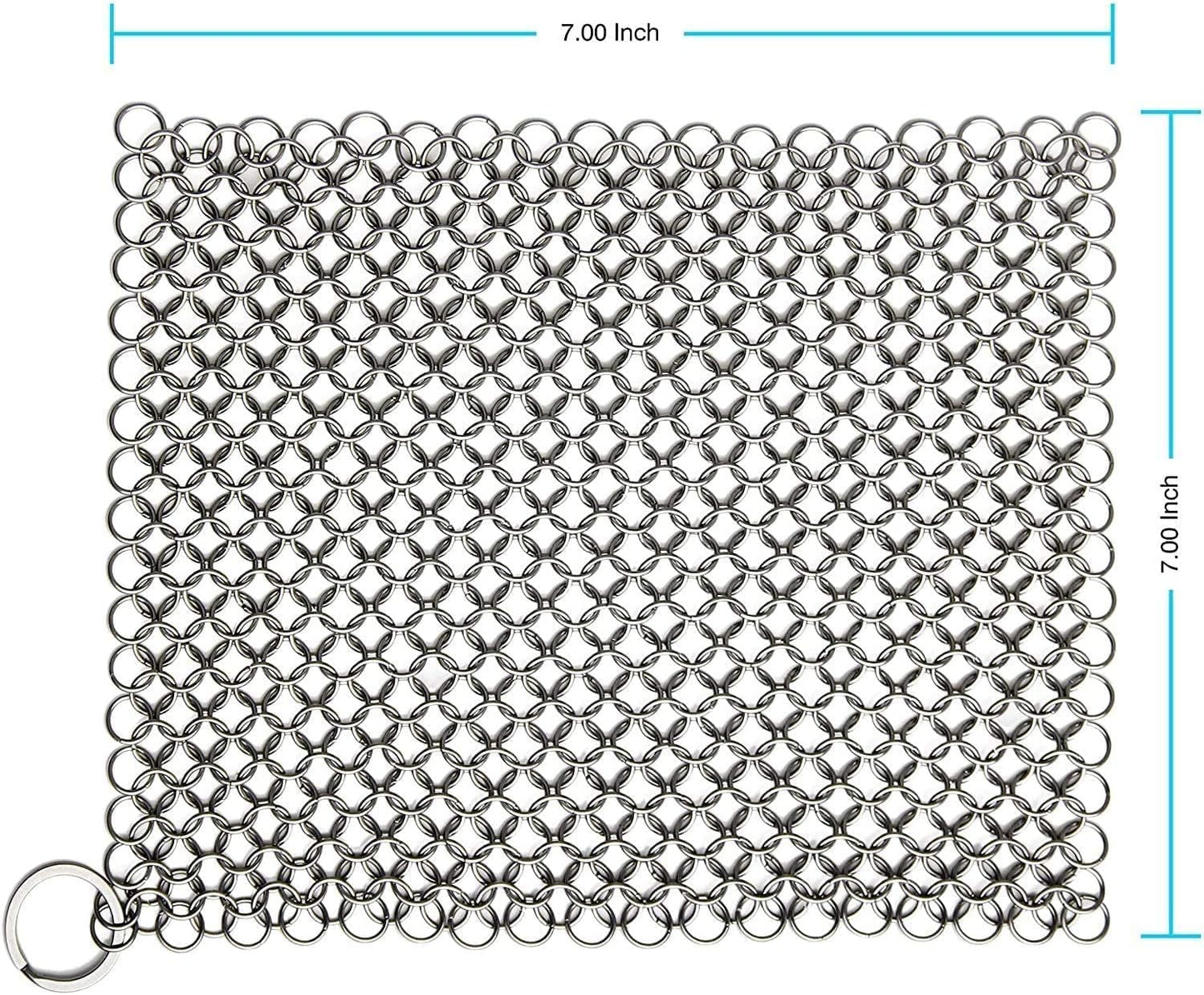 Scrubber Chainmail - Cleaner for Cast Iron Stainless Steel Anodized Cookware Scraper Cleaning Dutch
