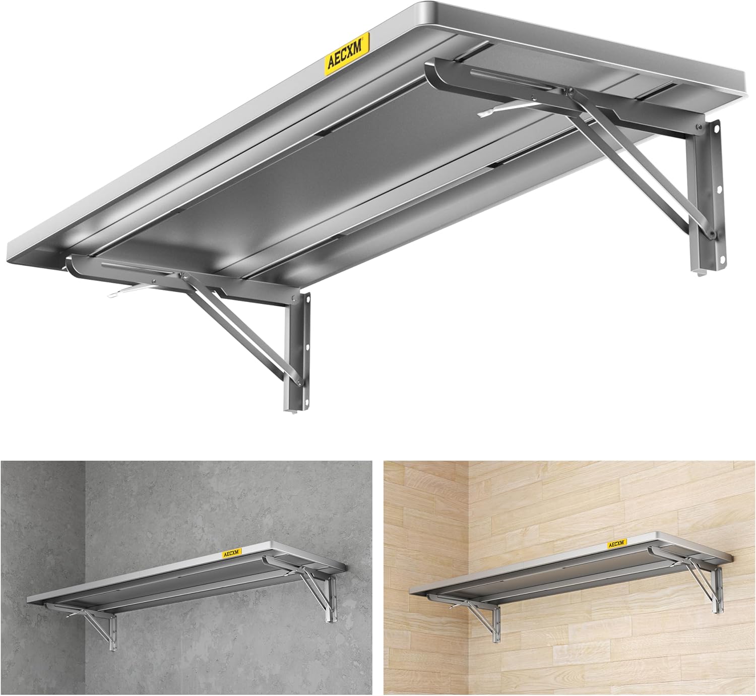 1.2x3ft Adjustable Rail Type Folding Storage Rack Shelf, Suitable for Garage, Storage Room