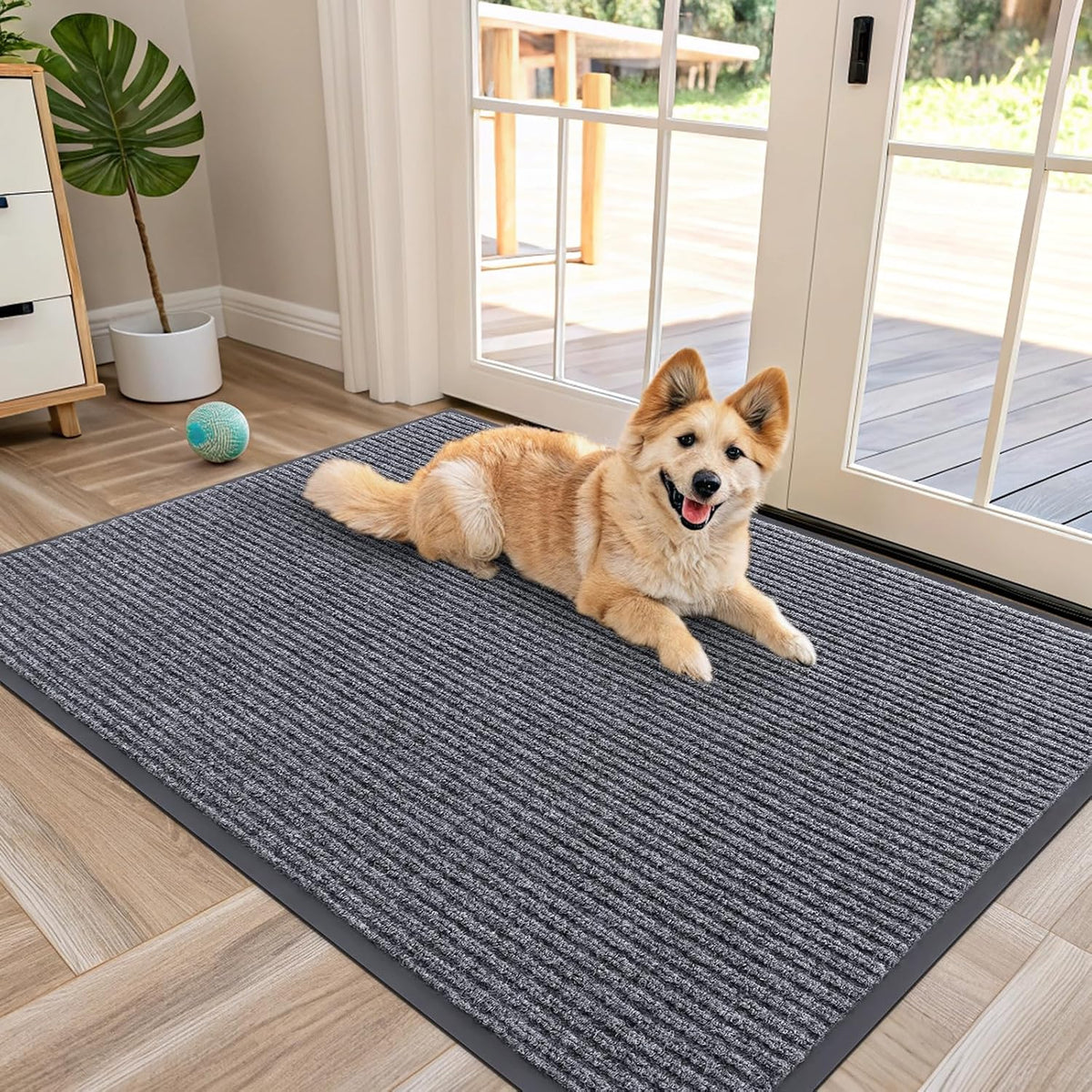 OLANLY Front Door Mat Indoor Outdoor Entrance, Waterproof Heavy Duty Doormat, Fade Resistant, Low