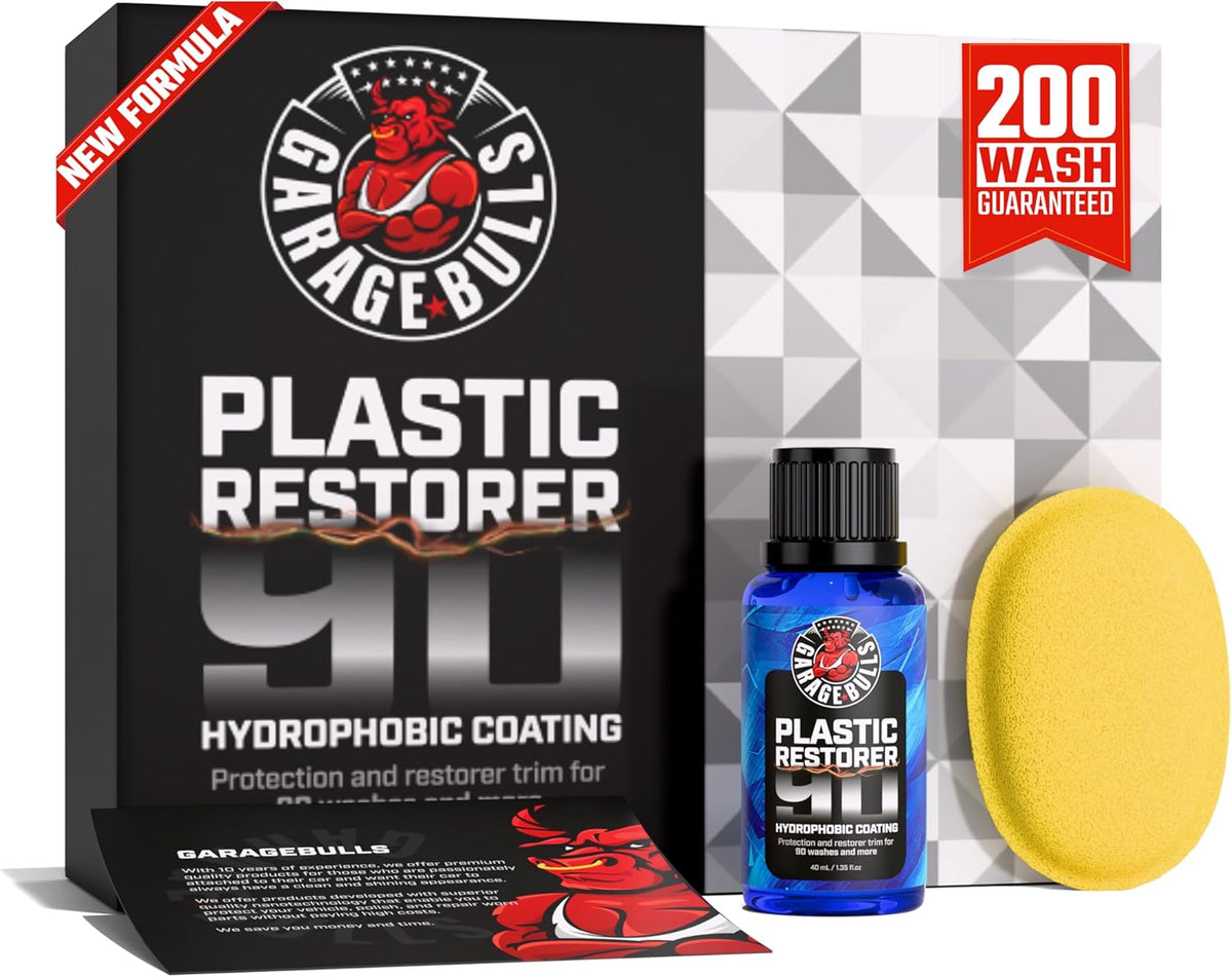 garage bulls Plastic Restorer for Cars - Hydrophobic Ceramic Coating - Ultimate Exterior & Interior
