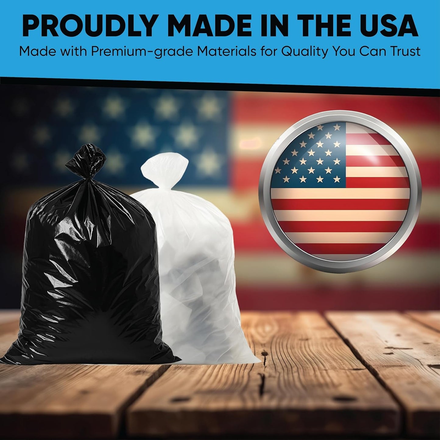 Contractor Garbage Bags 55 Gallon Heavy Duty | 50 Count | 3 Mil Construction Bags Heavy Duty with