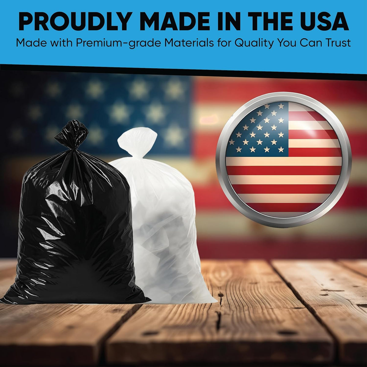 Contractor Garbage Bags 55 Gallon Heavy Duty | 50 Count | 3 Mil Construction Bags Heavy Duty with