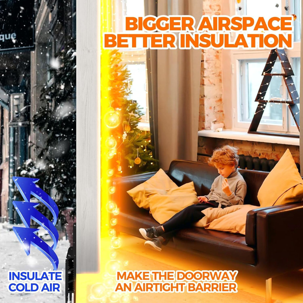 Holikme Door Draft Stopper Under Door Draft Blocker Insulator Doors Sweep Weather Stripping Noise