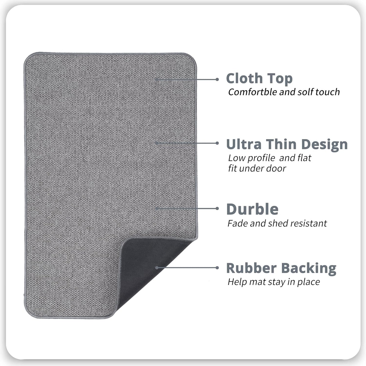 Bathroom Rugs Set 2 Pieces,Thin Bathroom Mats,Toilet Rugs,Quick Dry,Non-Slip,Machine Washable,Low