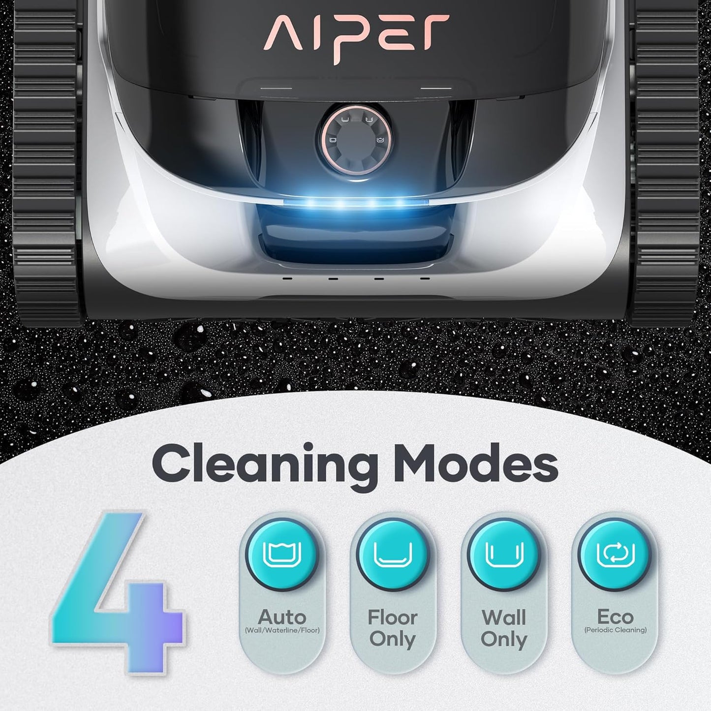 AIPER Scuba N1 Cordless Robotic Pool Cleaner, Wall & Waterline & Floor Cleaning, Smart Navigation