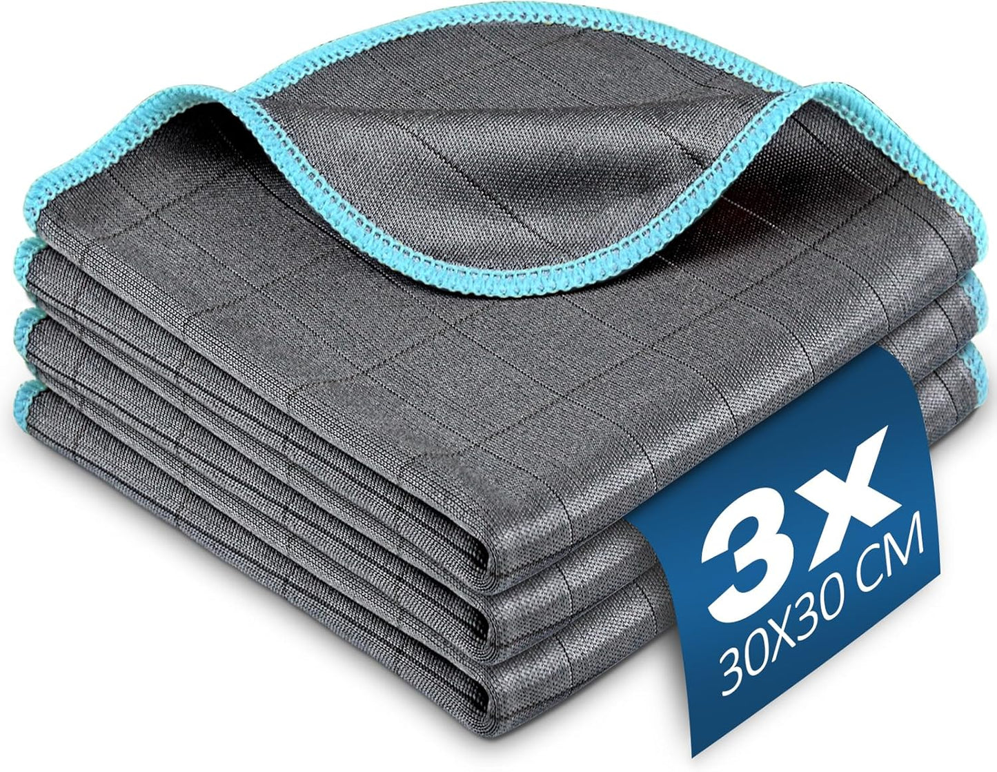 Airlab Carbon Microfiber Towels for Car Glass Window Polishing Cleaning Cloth Auto Detailing Lint
