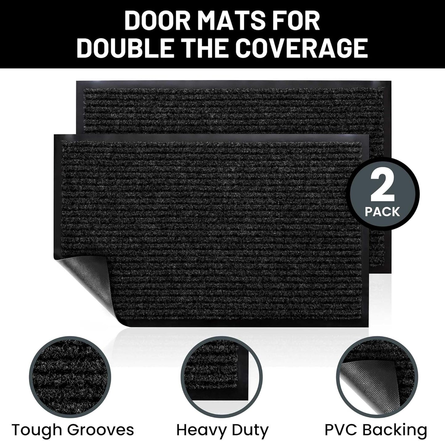 Sierra Concepts Front Door Mat X-Large Welcome Floor Mats - Entryway Indoor Outdoor Entrance