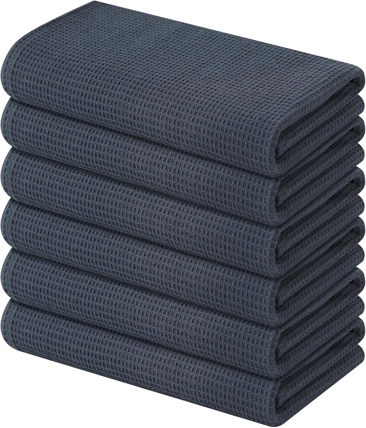 Homaxy 100% Cotton Waffle Weave Kitchen Towels - 6 Pack Soft and Absorbent Dish Towels - 16 x 26