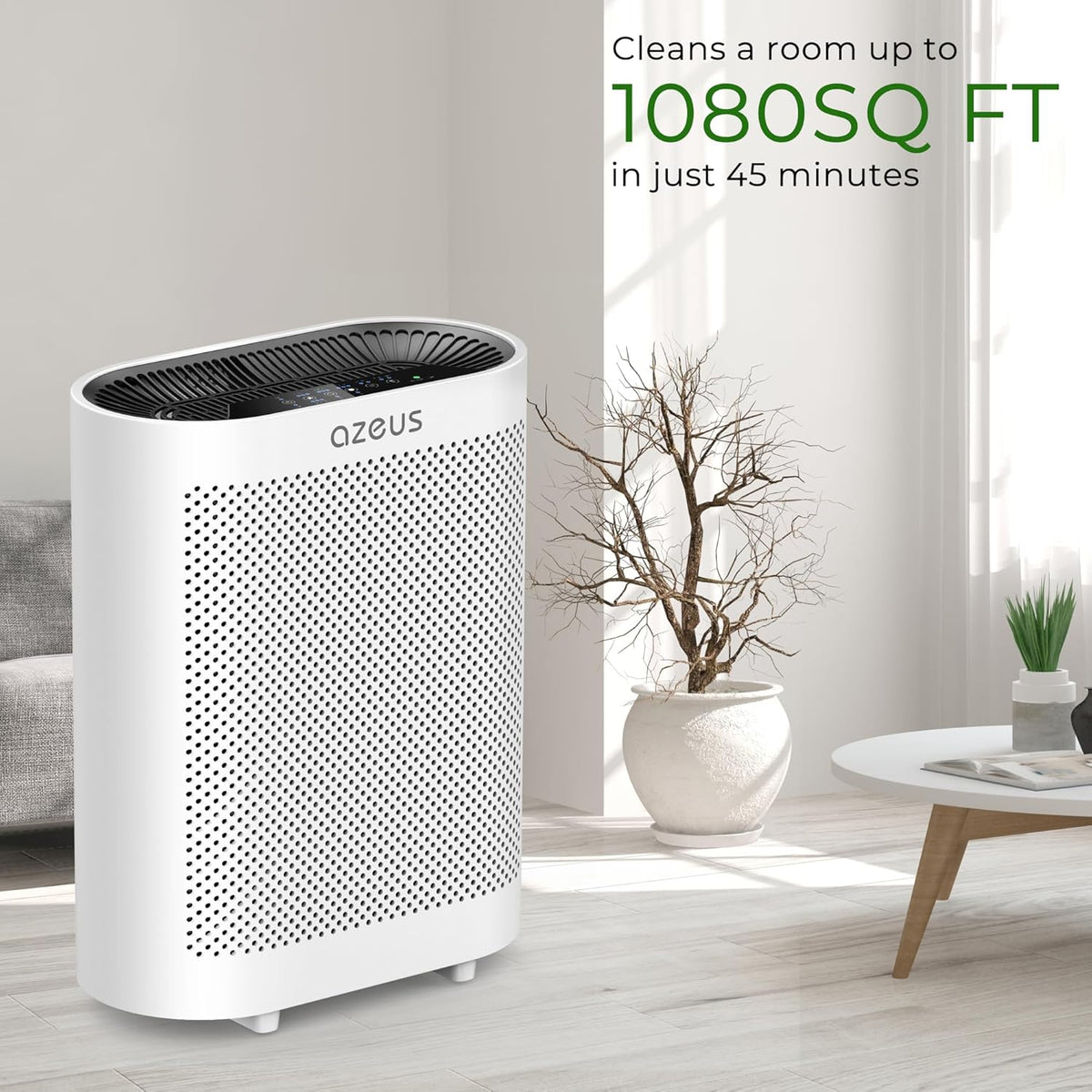 Azeus True HEPA Air Purifier GL-FS32 | 4-Stage Filtration System, Ultra-Quiet Operation, and Air