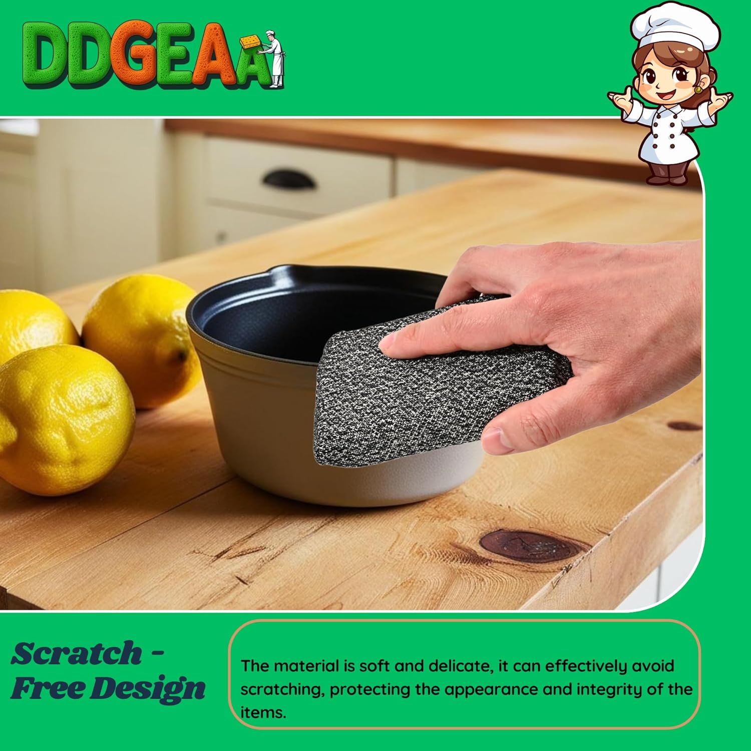 Heavy - Duty Kitchen Sponge - 20 Times More Durable, Scratch Free, Suitable for Non - Stick