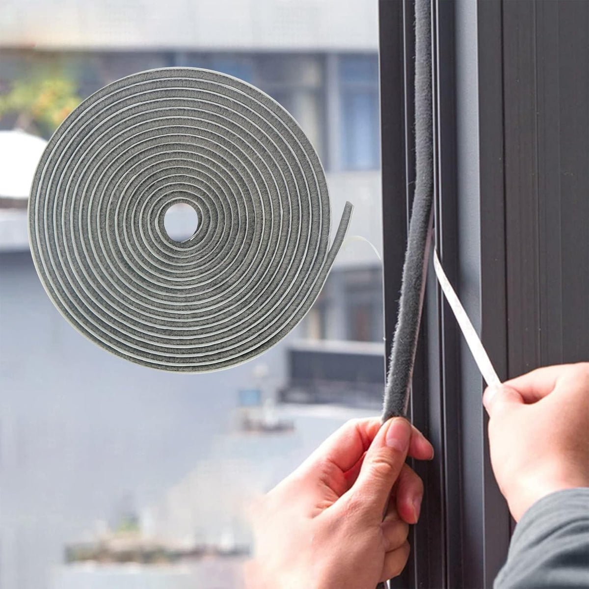 16.5FT Brush Weather Stripping, Neat Pile Self Adhesive Seal Strip for Windows and Door