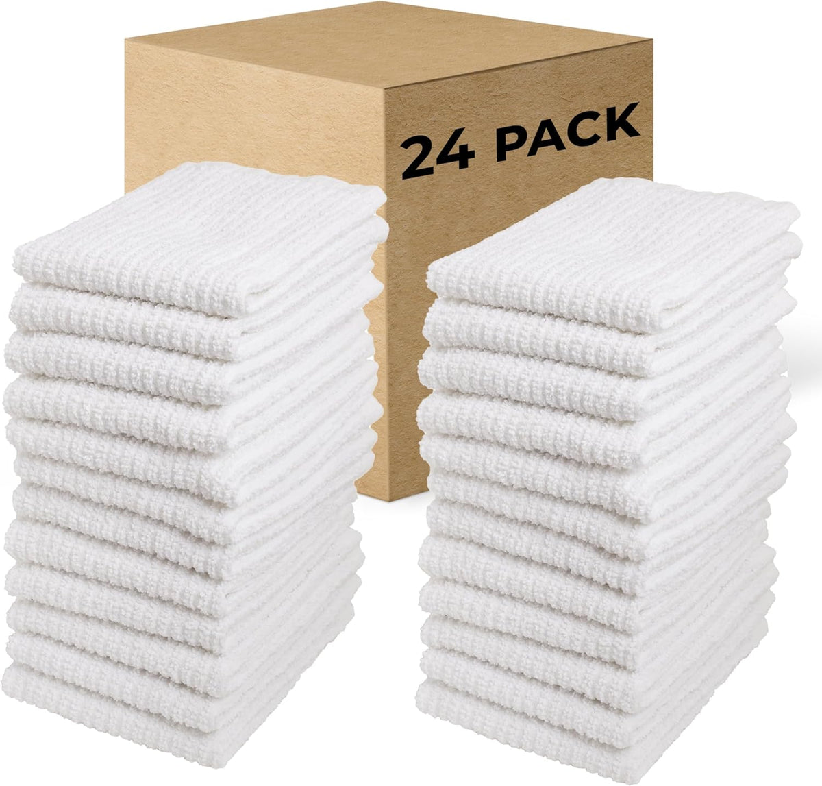 Bar Mop Cleaning Kitchen Dish Cloth Towels 12" x 12", 100% Cotton, Machine Washable, Everyday