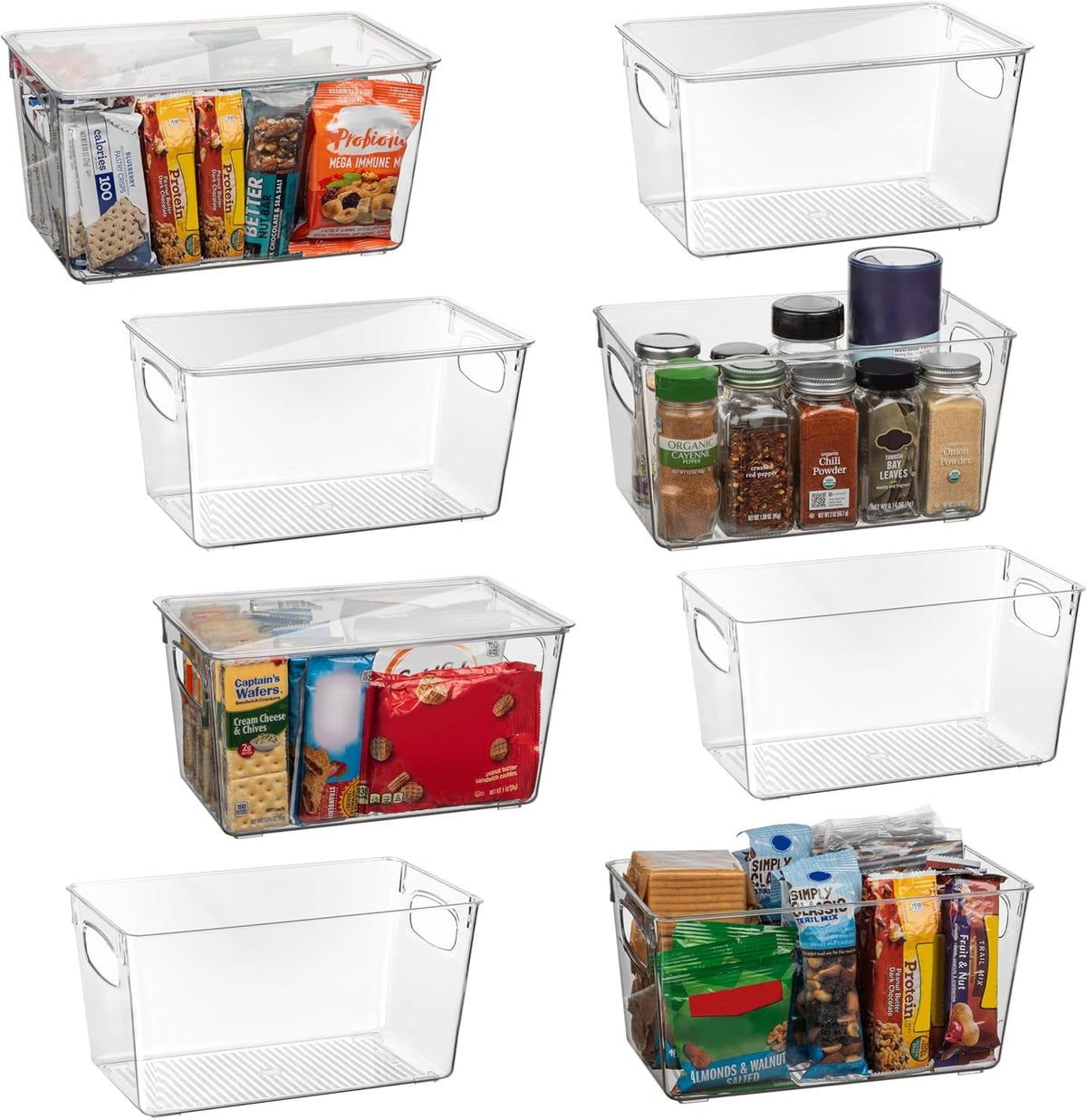 ClearSpace Plastic Pantry Organization and Storage Bins with Lids – Perfect Kitchen Organization or