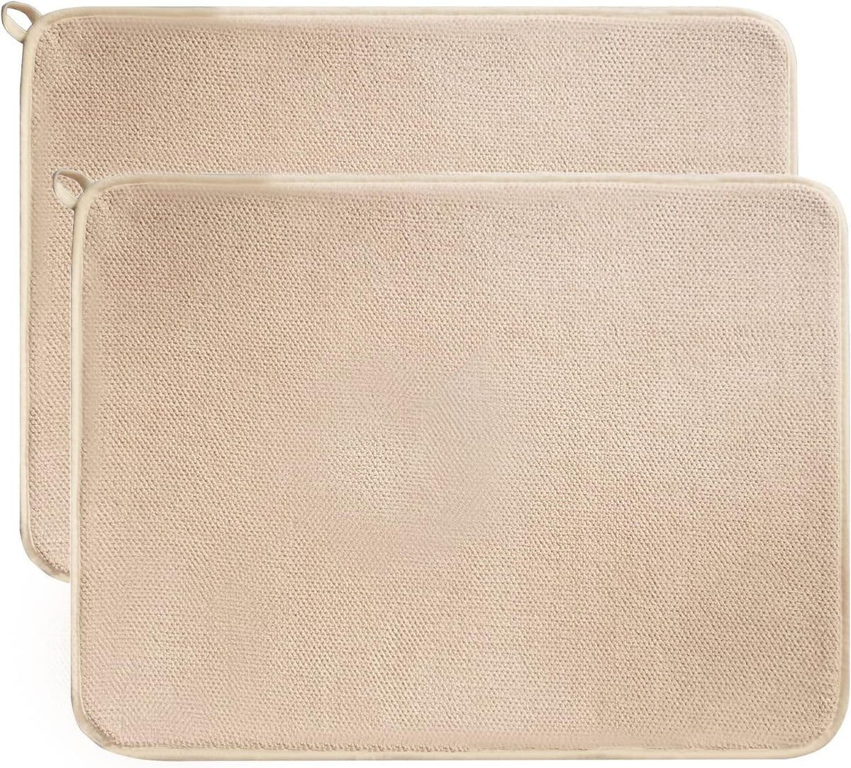 Dish Drying Mats for Kitchen Counter, 2 Pack Dish Drying Pads Dish Rack Mat Drying Pink Kitchen Mat