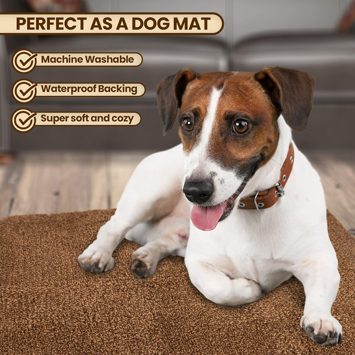Premium Microfiber Indoor Door Mat – 36"x60" Washable Entry Mat, Non-Slip, Waterproof Backing