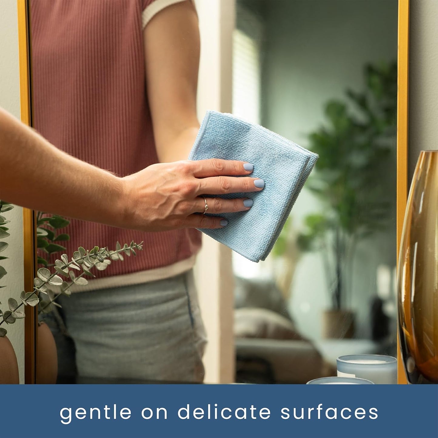 S&T INC. 200 Pack Microfiber Cleaning Cloth, Bulk Towels for Home, Reusable Microfiber Towels for