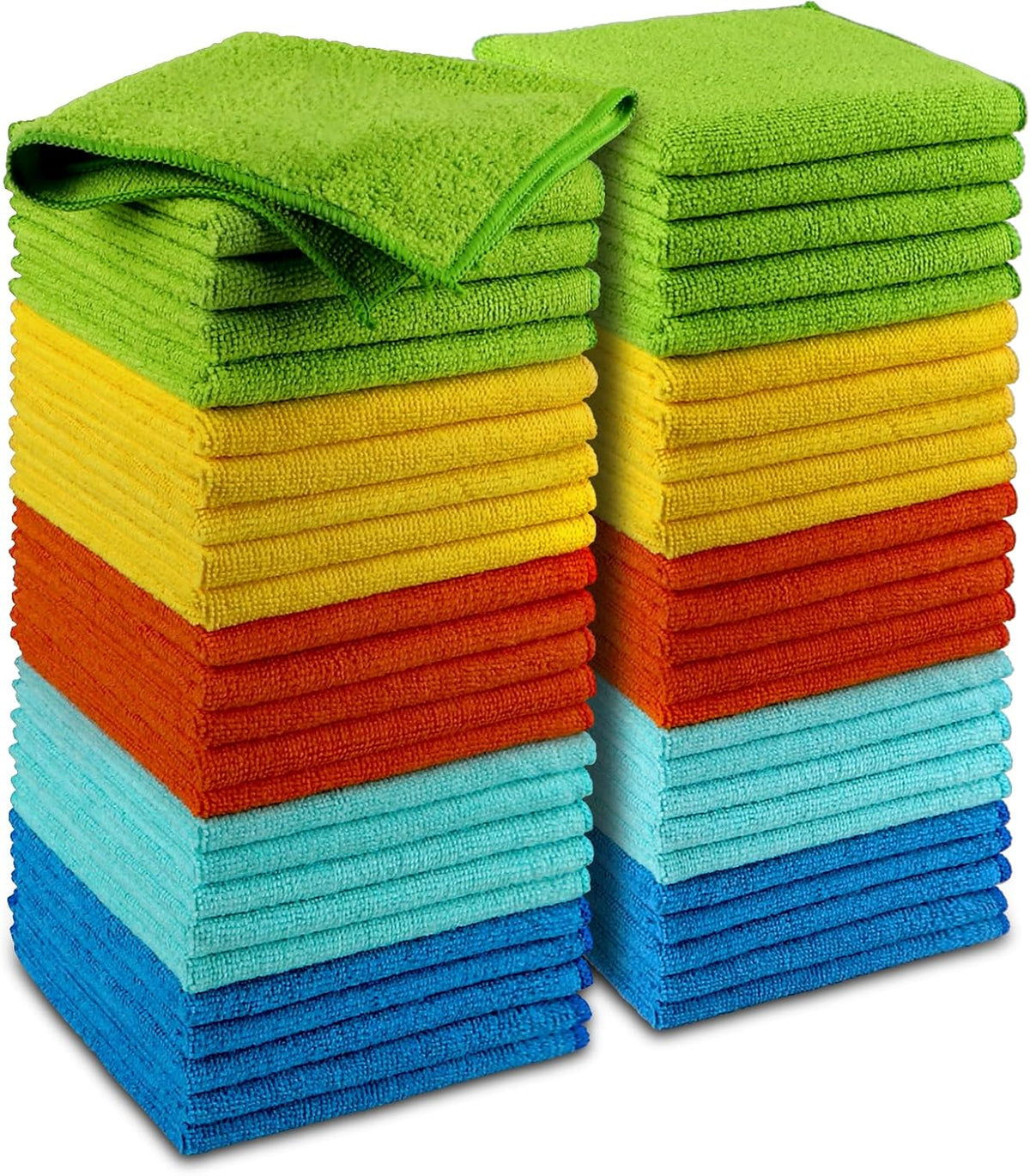 AIDEA Microfiber Cleaning Cloth, 50PK, Microfiber Towels for Cars, Premium Wash Cloths, Dusting