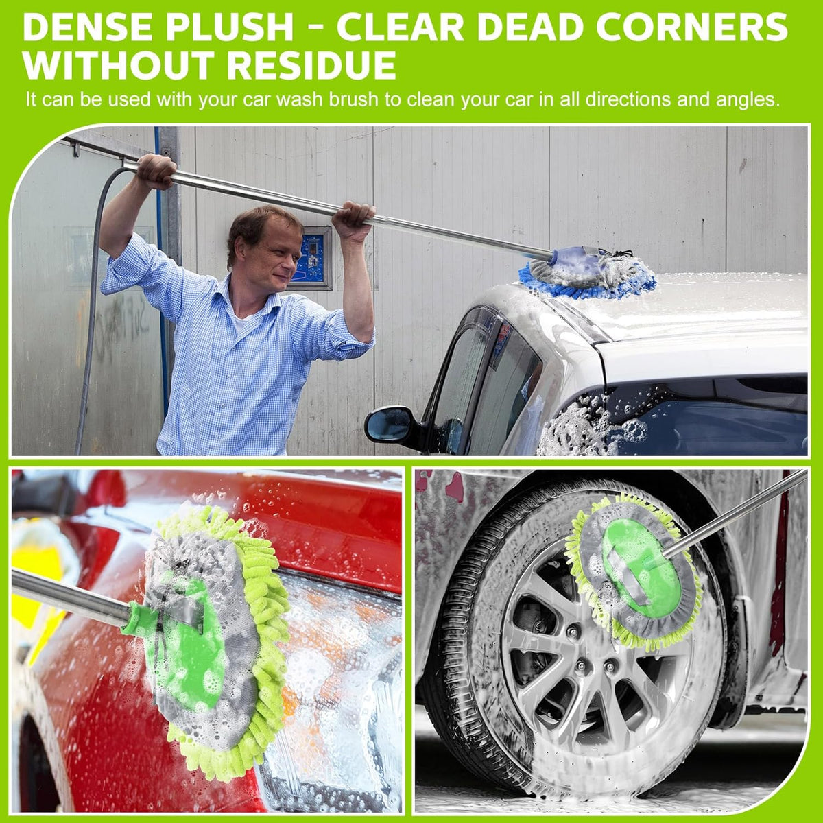 Layhit 5 Pcs Car Wash Mitt Set, Brush Not Included, Microfiber Mitt Cleaning Car Truck Washing