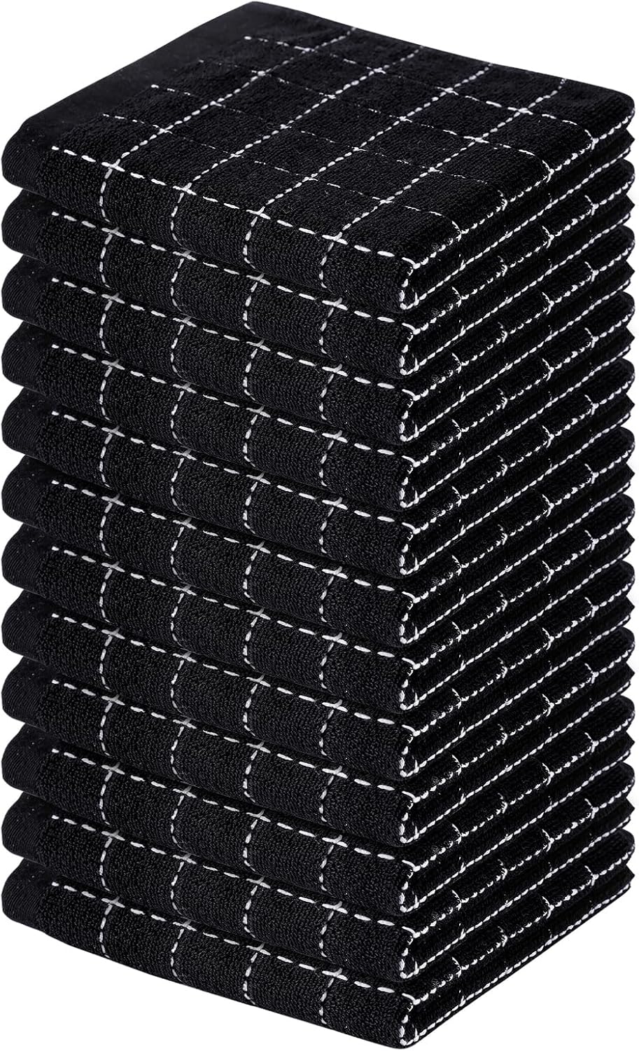 Homaxy 100% Cotton Terry Kitchen Dish Cloths, Ultra Soft and Absorbent Dish Towels for Kitchen