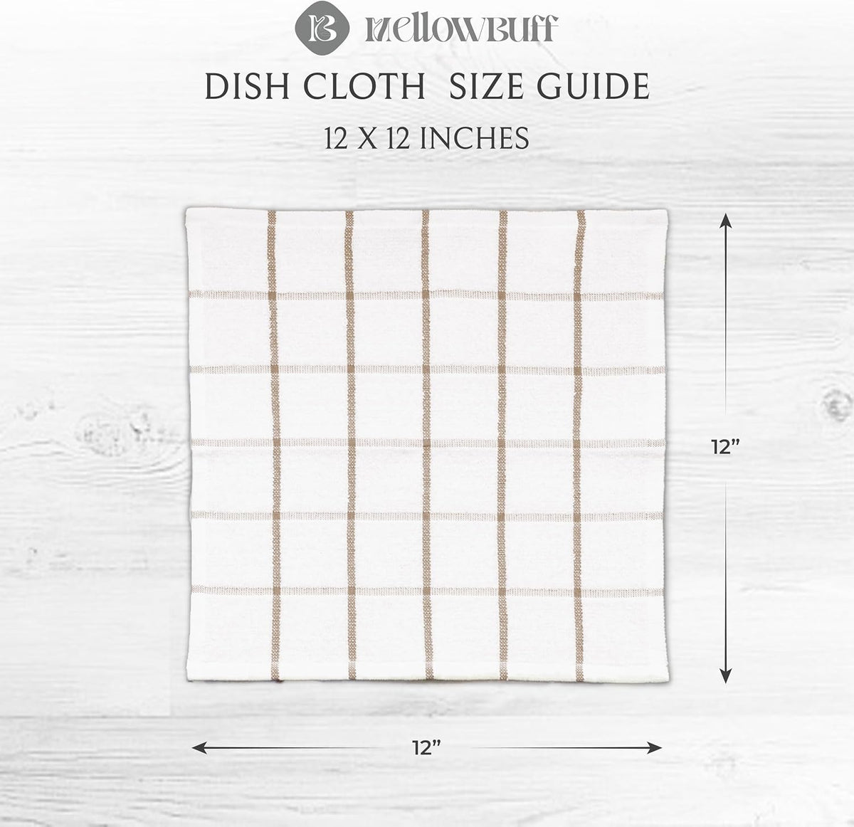 100% Cotton Terry Dish Cloth & Dish Towel, 6 Pack, Super Soft and Absorbent Kitchen Towels, Perfect