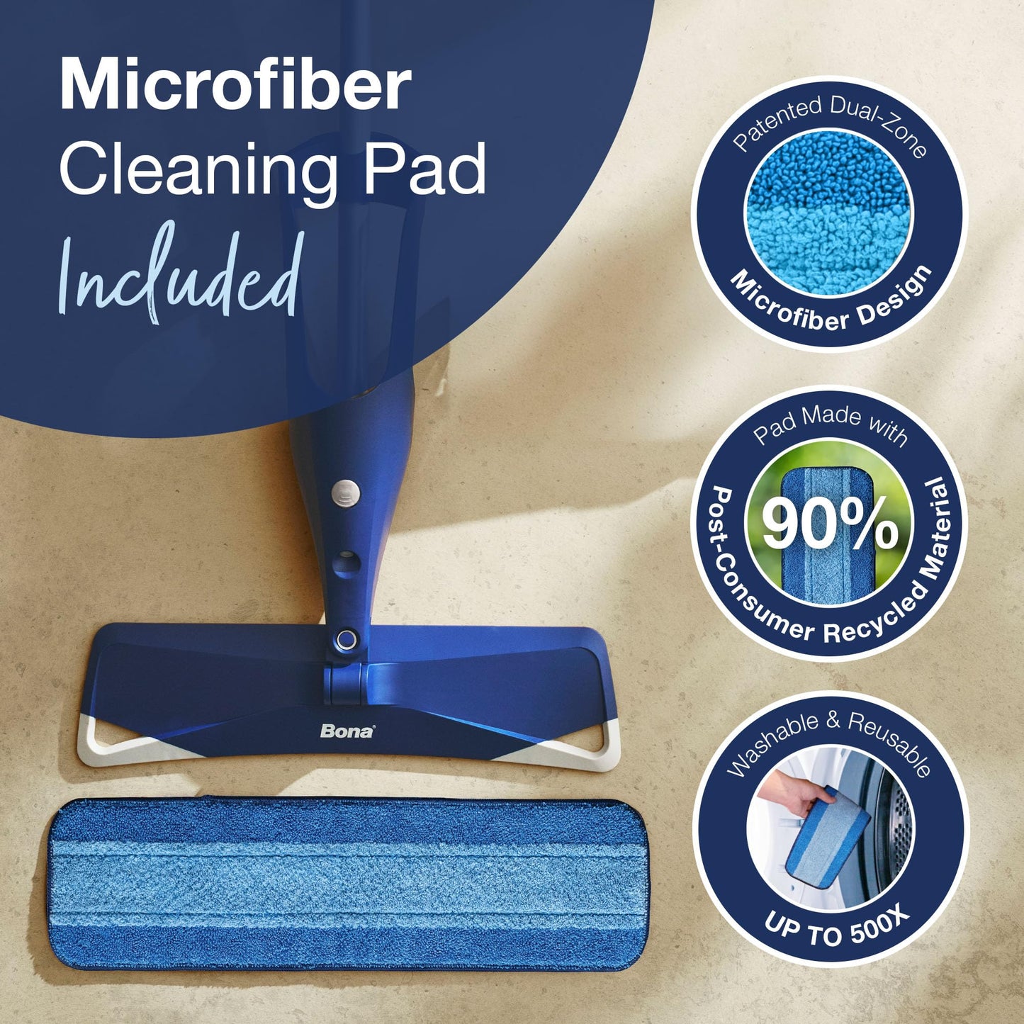 Bona Hardwood Floor Premium Spray Mop - Includes Wood Floor Cleaning Concentrate and Machine