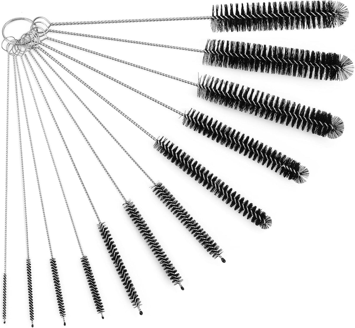 Straw Cleaner Brush Set, 12 Pieces Botthle Cleaning Brush and Nylon Tube Brush Brush, 11.8 Inch