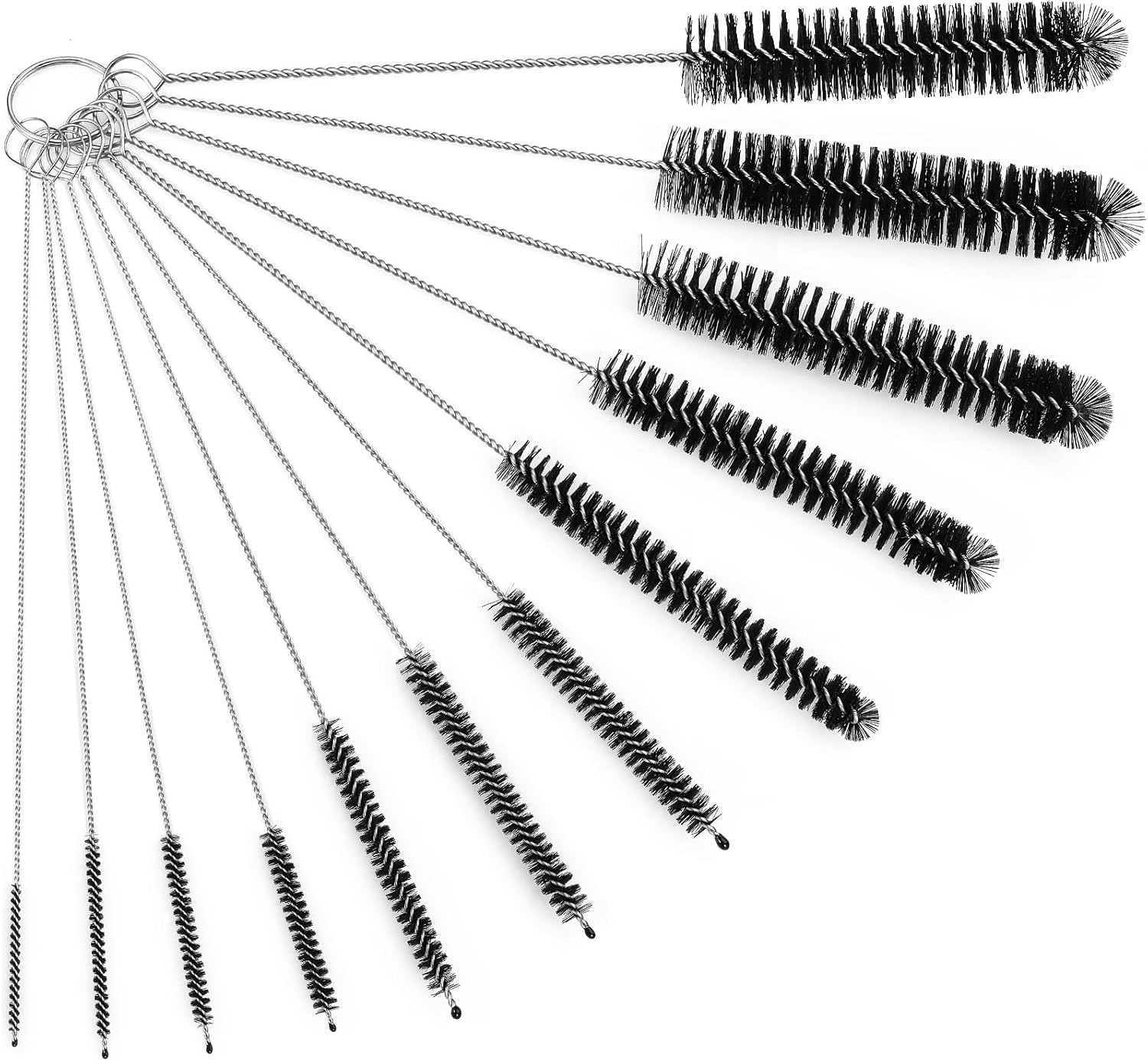 Straw Cleaner Brush Set, 12 Pieces Botthle Cleaning Brush and Nylon Tube Brush Brush, 11.8 Inch