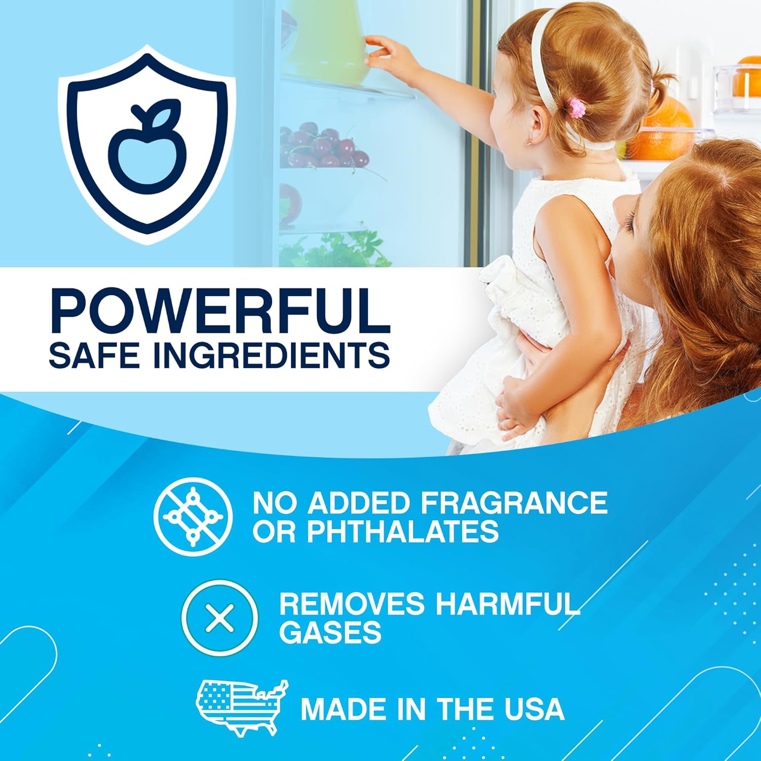 NonScents Refrigerator Deodorizer – Odor Eliminator for Fridge & Freezer – Outshines Baking Soda &