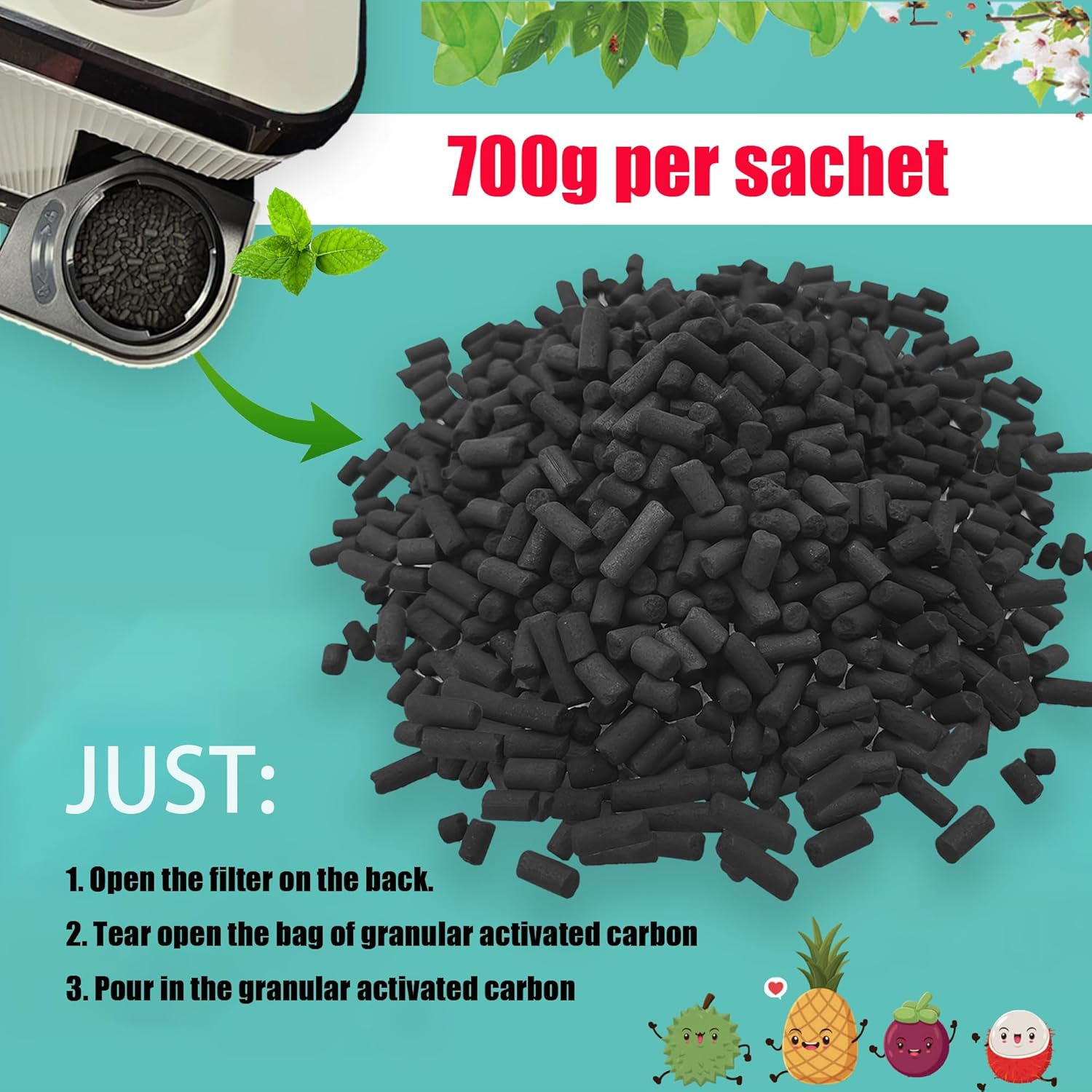 1.55 Pounds Oversized Pack Replacement Odor Absorbing Filter Refills for Smart Waste Kitchen