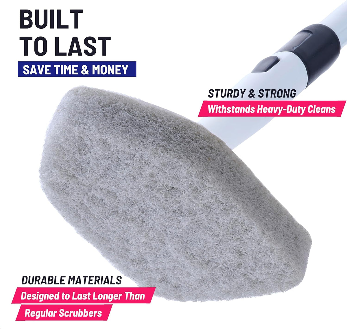 Replacement Scrubber Refill for Moku Home Extendable Tub Tile Shower Brush for Cleaning Non-Scratch